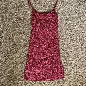 Brandy Melville Red Floral Colleen Dress